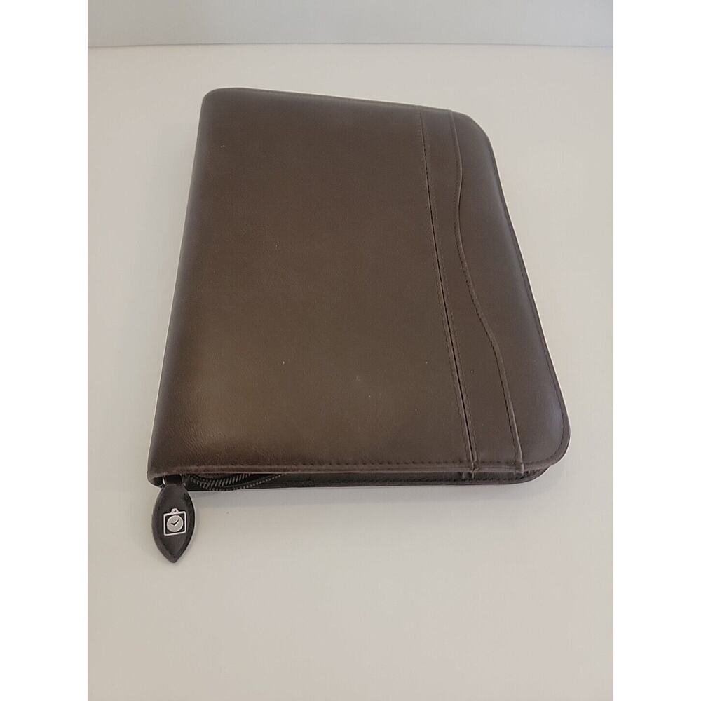 Day-Timer Agenda Binder Personal Organizer To-Do Lists Contacts,Brown Good Condi